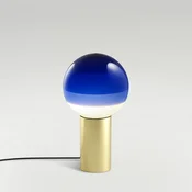 MARSET Dipping Light S namizna svetilka modra/medeninasta - Dnevna soba/jedilnica - Dizajn - modra, brušena medenina - Steklo