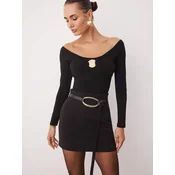 Trendyol Milla ženski bodi model Carmen Collar Knitted Party Tpraw26Bd00017, crna / crna