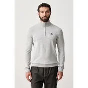 U.S. Polo Assn. pulover moški z bombažem Rich Funnel 1/4 Zip