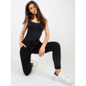 Black womens sweatpants with buttons