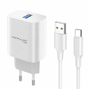 KONFULON Kucni punjac C87+USB Type C Px24/ 5V/3A
