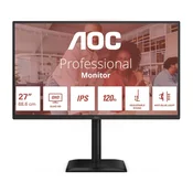 Monitor AOC 27 Q27E4U, IPS, Adaptive-Sync 120Hz, HDMI, DP, 4xUSB 3.2, Zvučnici, Pivot, 2K Q27E4U