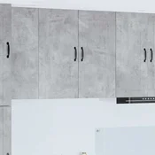 vidaXL Stenska kuhinjska omarica z vrati Betonsko siva 80 x 31 x 80 cm