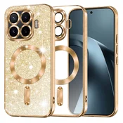 TPU gel ovitek Techsuit Luxury Glitter MagSafe za Xiaomi 17T Pro - gold