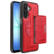 AVIZAR Magnetna torbica za Galaxy A17 z odstranljivim imetnikom kartic in stojalom, Rdeča, (5000274200)