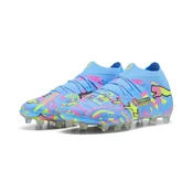 PUMA FUTURE 9 ULTIMATE ADVANCED LEVEL AG Football Boots Unisex, Men, White/Blue Glimmer/Pink Glimmer, 45