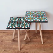 Hanah Home Set klub stocica 2Shp512, 2 komada, Šareni