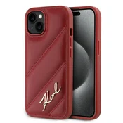 shumee Ovitek Karl Lagerfeld Diagonal Quilted Red za iPhone 15