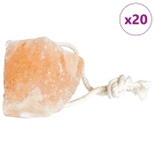 vidaXL Kamenčki za sol 20 kosov z vrvicami za živino 2,5 kg Roza