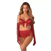 Gardj Europe Rossay Red, 4-delni komplet z odprtim krojem S/M