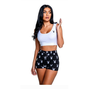 Playboy Lingerie - Slumber Bunny 2-Piece Set - Black & White