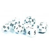 shumee RPG kocke, komplet 10 belih kock D24 D30