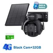 KJB Solarna vrtljiva IP kamera 4G, črna, 32 GB
