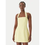 Bardot Cocktail obleka Nevelle 59857DB1 Rumena Slim Fit