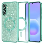 TPU gel ovitek Techsuit Luxury Glitter MagSafe za Samsung Galaxy A57 - light green