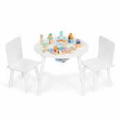 EcoToys WH135 bijeli set djecji stol sa stolicama 2 komada