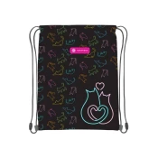 Astrabag Torba za patike za devojcice Love, 40 x 33 cm, Crna