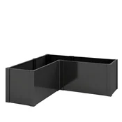 Homestar Dvignjena vrtna greda v obliki črke L 150x150x55 cm črna