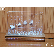 Black Cut 3D Lampa Bela
