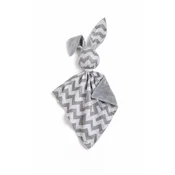 shumee Plišasta igrača Doudou Bunny, dvostranska bombažna in Minky - Chevron siva - siva