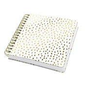 Spiralni blok, 234 x 215 mm, glatka, 120 listova, tvrdi uvez, SIGEL Jolie Golden Rain JQ100