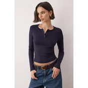 Trendyol Milla ženska bluza Twoaw26Bz00140, tamnoplava