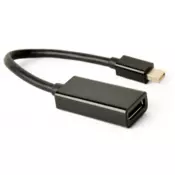 A-mDPM-DPF4K-01 Gembird 4K Mini DisplayPort to DisplayPort adapter cable, black