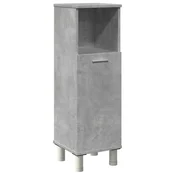 Vidaxl Kopalniška omarica betonsko siva 30x30x95 cm iverna plošča
