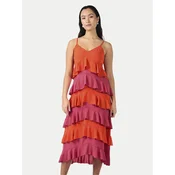 YAS Poletna obleka Clara 26032842 Oranžna Regular Fit