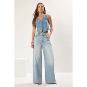 Trendyol Blue High Waist Extra Wide Leg Palazzo Jeans