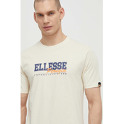 Pamucna majica Ellesse Zagda T-Shirt za muškarce, boja: bež, s tiskom, SHV20122