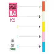 Pregradni karton a4 5-delni levia kartonski LEVIA