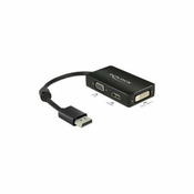 DELOCK adapter DisplayPort/VGA/HDMI/DVI, črn