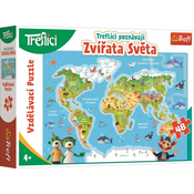 Trefl Puzzle Treflíci spoznaj živali sveta 48 kosov