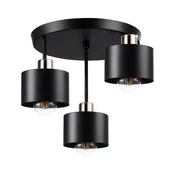 Luster na šipci 3xE27/35W/230V precnik 30 cm crna/zlatna