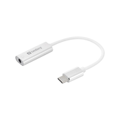 Sandberg USB-C to Avdio Adapter pretvorni kabel (USB-C, 1x 3,5 mm jack, bel