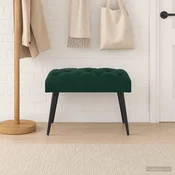 Klop s gumbnim oblazinjenjem Temno zelena 60 x 40 x 45 cm Žamet