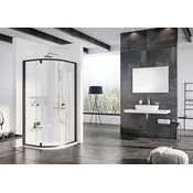 376AA300Z1 Ravak Pivot 100 x 100 polkrožna tuš kabina črna