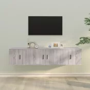 Greatstore Komplet TV omaric 3-delni siva sonoma inženirski les