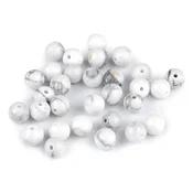Howlit, mineralne kroglice O6 mm - howlit (10 kosov)
