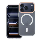 OEM Prozorna torbica za Oppo Reno 14F Go Orange, združljiva z MagSafe