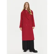 TWINSET Volneni plašč 242TT2203 Rdeča Loose Fit
