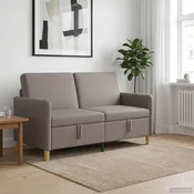 vidaXL Sofa s shrambo Taupe 152 x 78 x 87 cm Poliester