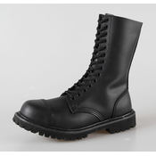Čevlji usnje 14 očesce BRANDIT - Phantom Black - 9003/2