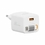 SWISSTEN Swissten GaN 1x USB-A 18W polnilec + kabel USB-C 45W 0,75m, bel