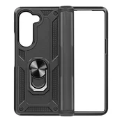 AVIZAR Ovitek za Samsung Galaxy Z Fold 5 Ring, magnetna opora - ČRNa, (20918205)