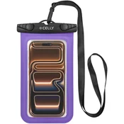 Celly Vodoodporna torbica za telefon, IPX8, do 7 palcev, vijolična