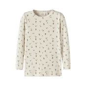 LilAtelier Majica NMFGago kremna / oliva / roza / karminsko rdeča