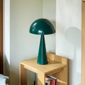 HÜBSCH Namizna svetilka Mush, temno zelena, kovina, višina 50 cm - spalnica - Sodobni