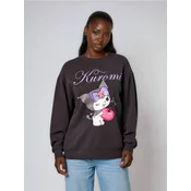 Sinsay - Dukserica crewneck Kuromi - tamno siva